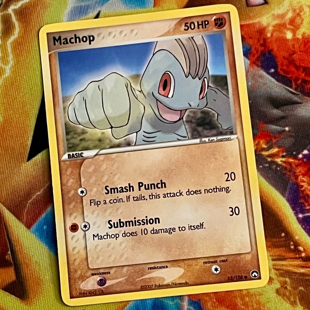 Pokemon Power Keepers 53/108 Machop Card 2007